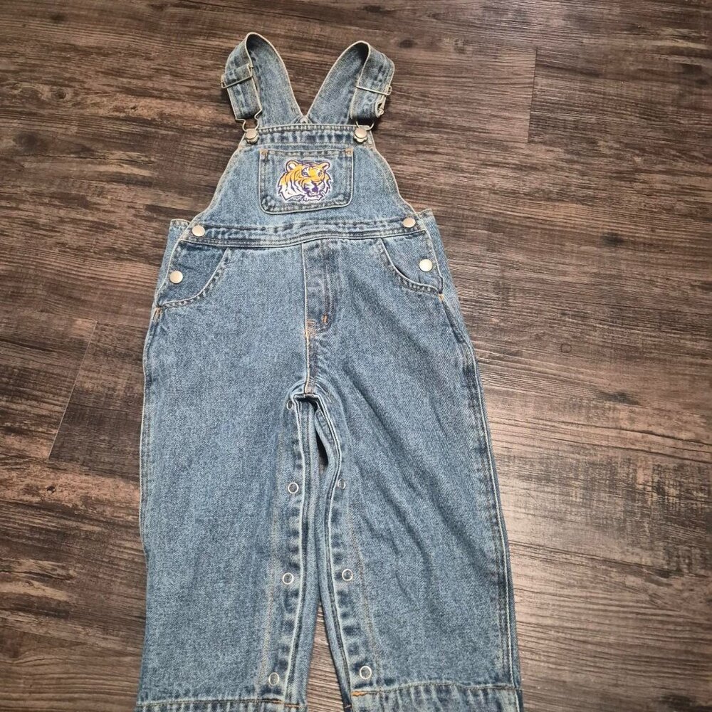 vintage kids 2t ncaa lsu overalls